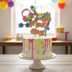 Alternative view of Cake Topper Neón