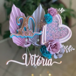 Cake Topper Plisado violeta