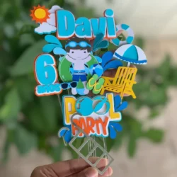 Cake Topper Pool Party