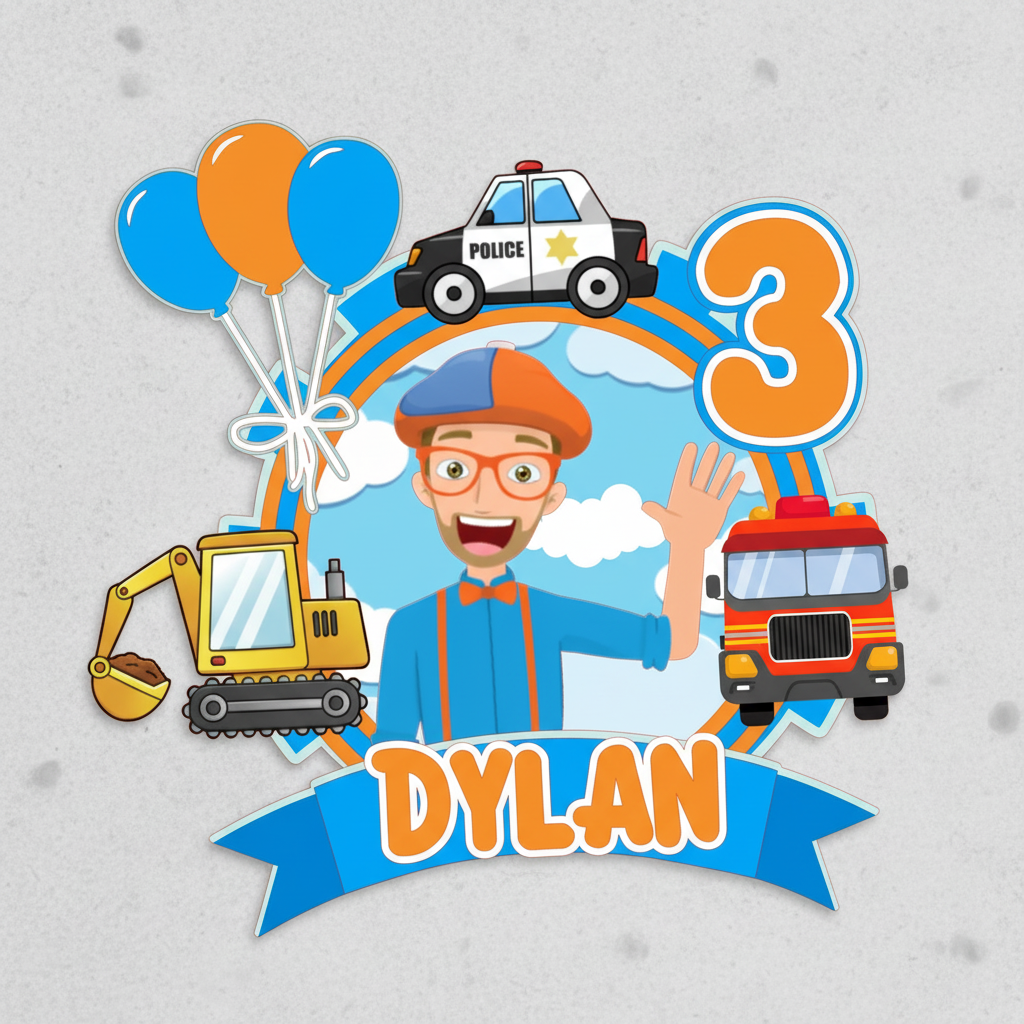 Cake Topper Blippi