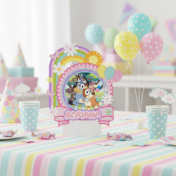 Cake Topper Bluey Pink - Imagen 4
