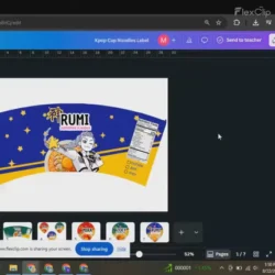 Alternative view of Etiquetas para tazas de fideos Demon Hunters del Kpop en Canva