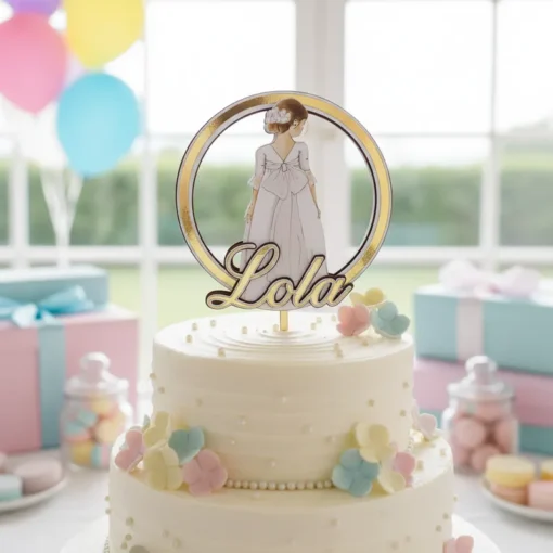 Cake topper Communion Girl