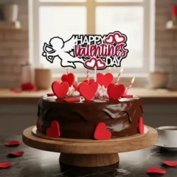 Alternative view of Cake Topper Happy Valentine’s Day Cupid