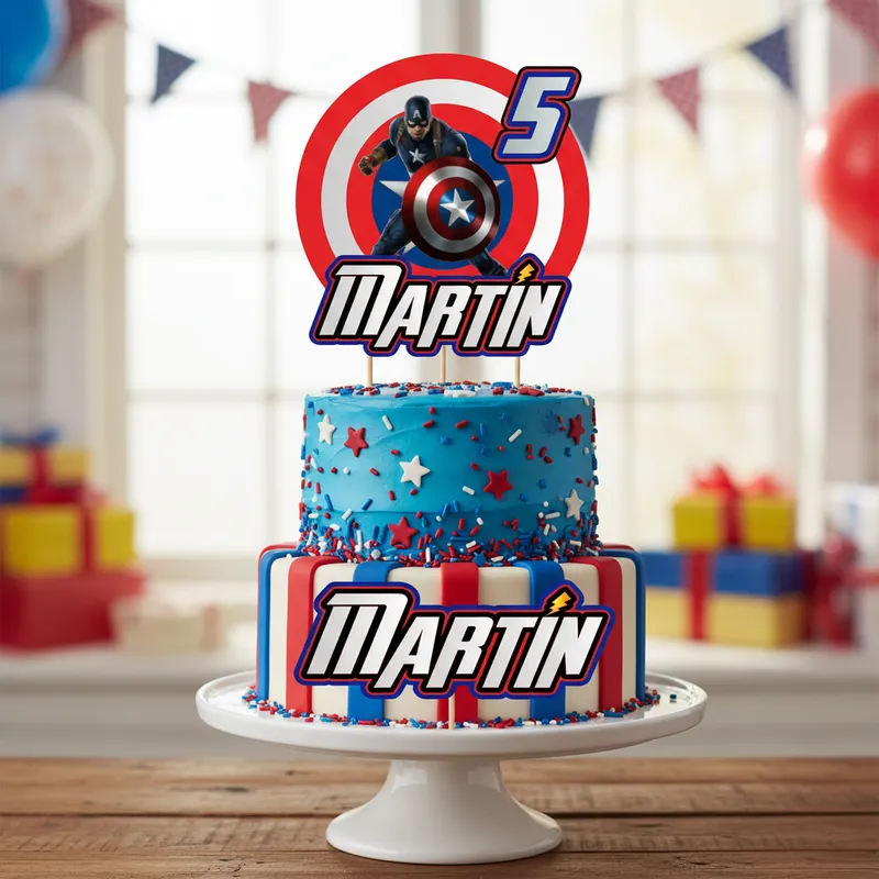 Cake Topper Capitan America - Imagen 2
