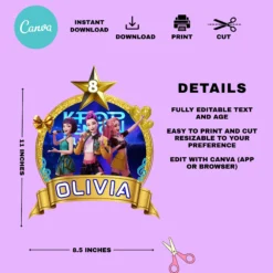 Alternative view of Kpop Demon Hunters CANVA Cake Topper Bundle 12