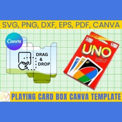 Plantilla editable de Canva para caja de naipes