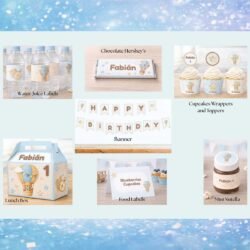 Alternative view of Kit editable para fiesta de osos en Canva