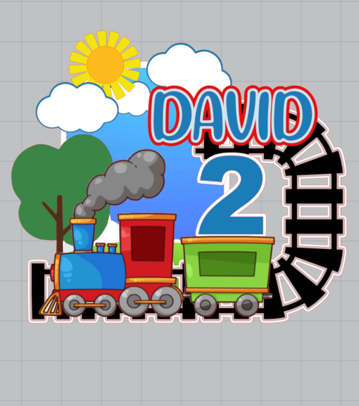 Portada Cake topper tren Portada Cake topper tren
