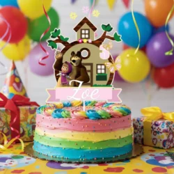 Alternative view of Cake Topper Masha and the Bear