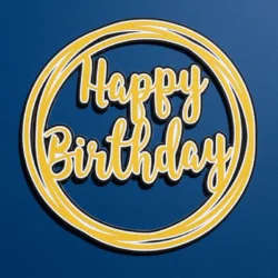 Alternative view of Cake Topper Happy Birthday