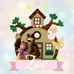 Cake Topper Masha and the Bear