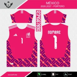 Mexico 2026 Goalkeeper Jersey Templates + Font