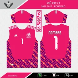 Mexico 2026 Goalkeeper Jersey Templates + Font