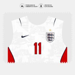 Alternative view of Plantillas Jersey Inglaterra 2026.2027 + Tipografía
