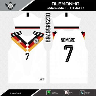 Plantillas Jersey Alemania 2026.2027 + Tipografía
