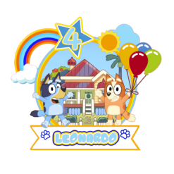 Cake Topper Bluey y Bingo Cake Topper Bluey y Bingo