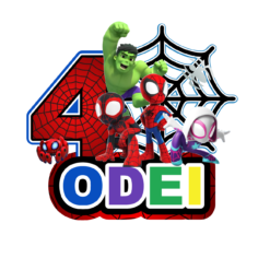 Cake Topper Spidey y sus amigos