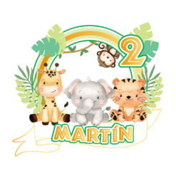 Cake topper Animales Safari