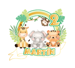 Cake Topper Animales Safari