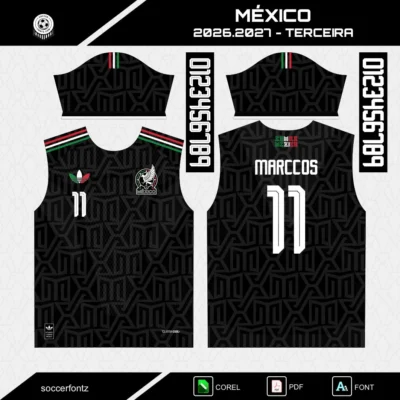 Plantillas 3er Jersey México 2026.2027 + Tipografía