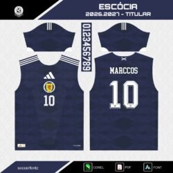 Plantillas Jersey Escocia 2026.2027 + Tipografía
