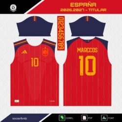 Plantillas Jersey España 2026.2027 + Tipografía