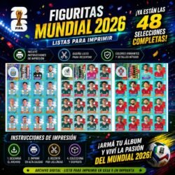 Pack Estampas Mundial 2026 En PDF para imprimir