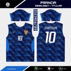 Plantillas Jersey Francia 2026.2027 + Tipografía