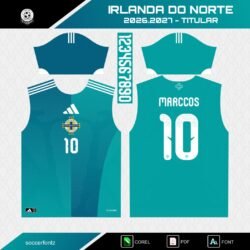 Plantillas Jersey Irlanda del Norte 2026.2027 + Tipografía