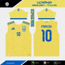 Plantillas Jersey Ucrania 2026.2027 + Tipografía