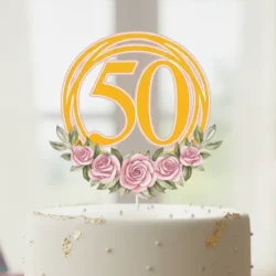 Cake Topper Flores con edad