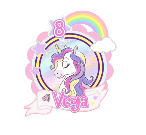 Cake topper unicornio 1