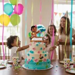 Alternative view of Cake Topper Moana-niña