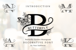 Butterfly Garden Monogram Fuente