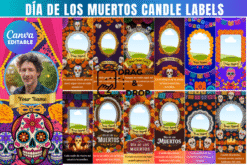 Day of the Dead Candle Labels