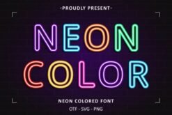 Neon Colored Fuente