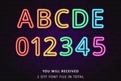 Una visión alternativa de Neon Colored Fuente