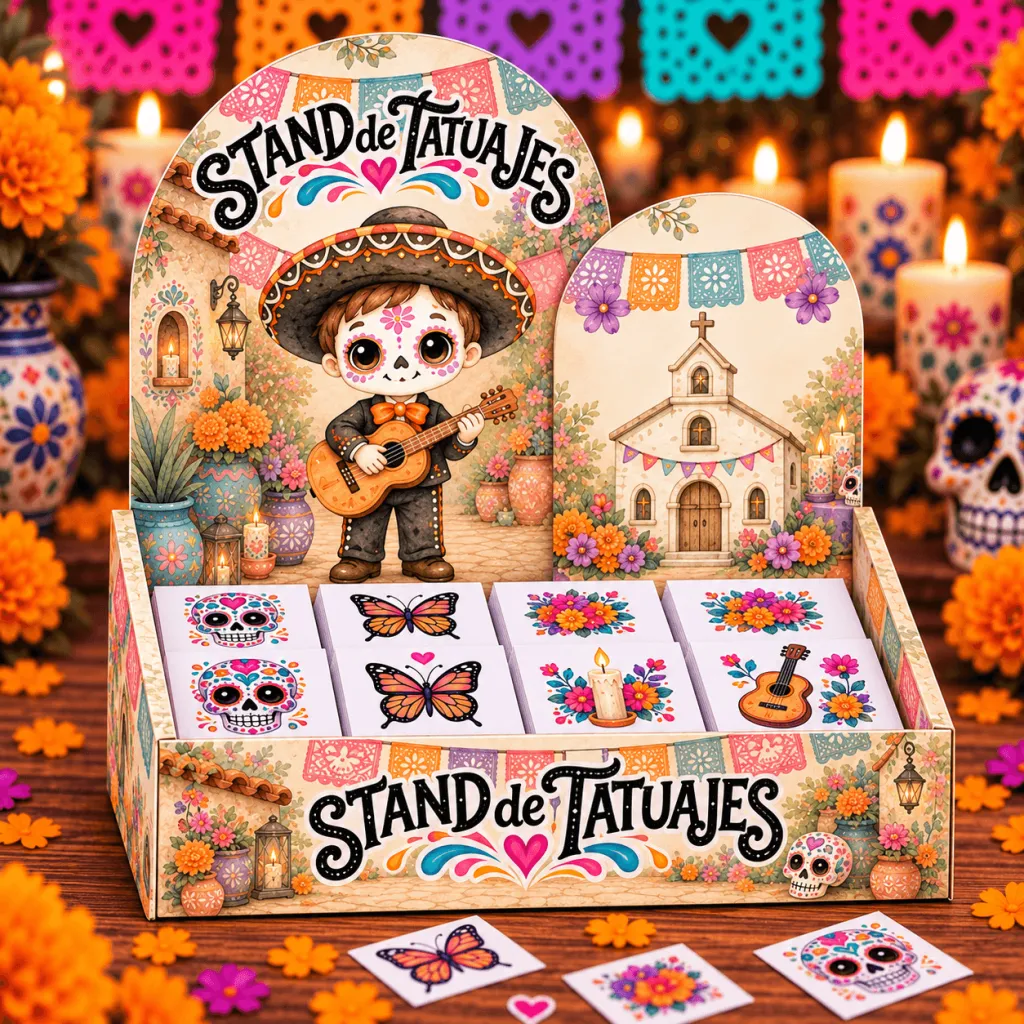 Stands de tatuajes Día de Muertos
