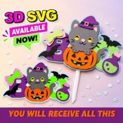 Halloween Boo Topper 3D SVG