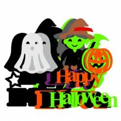 Una visión alternativa de Cute Halloween Monster Topper 3D SVG